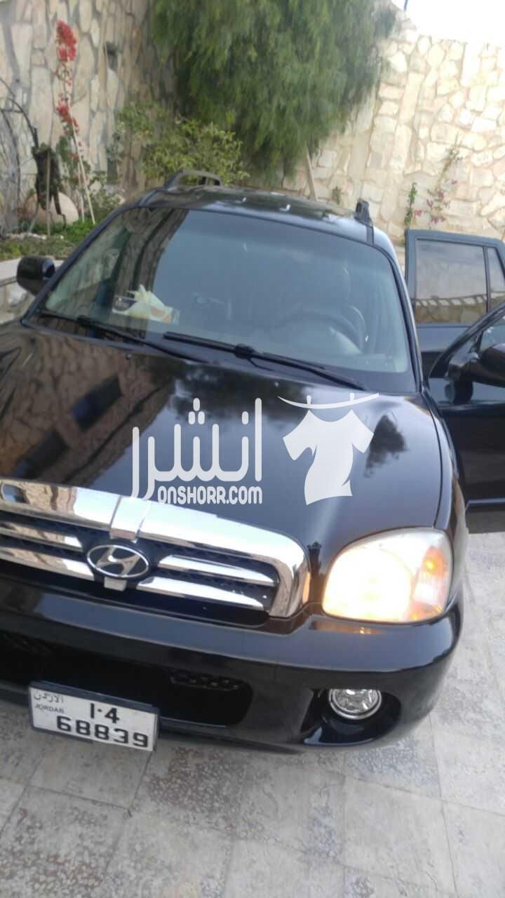 هيونداي سانتافيه 2002 بحالة جيدة للبيع هيونداي سانتافيه موديل 2002 لون أسود بحالة جيدة جدا للبيع ماتور 2700 سي سي غرفة ممتازة الفحص مرفق بالصور للاستفسار : 0795201460 0788877787 السعر : 6700...