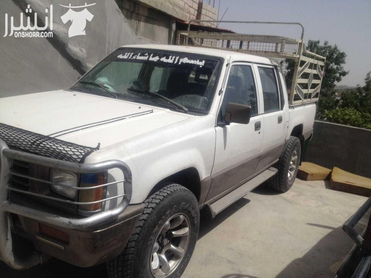 بك اب ميتسوبيشي . موديل: 1995. اللون: ابيض. سعة المحرك: 2500 ديزل. مكيف حامي بارد - لوقير دفع رباعي - فرش جلد لون اسود جيد-مانع تشغيل - عجال كاوشوك ممتاز. معمول له صيانة كهرباء وميكانيك جديد بصلاة...
