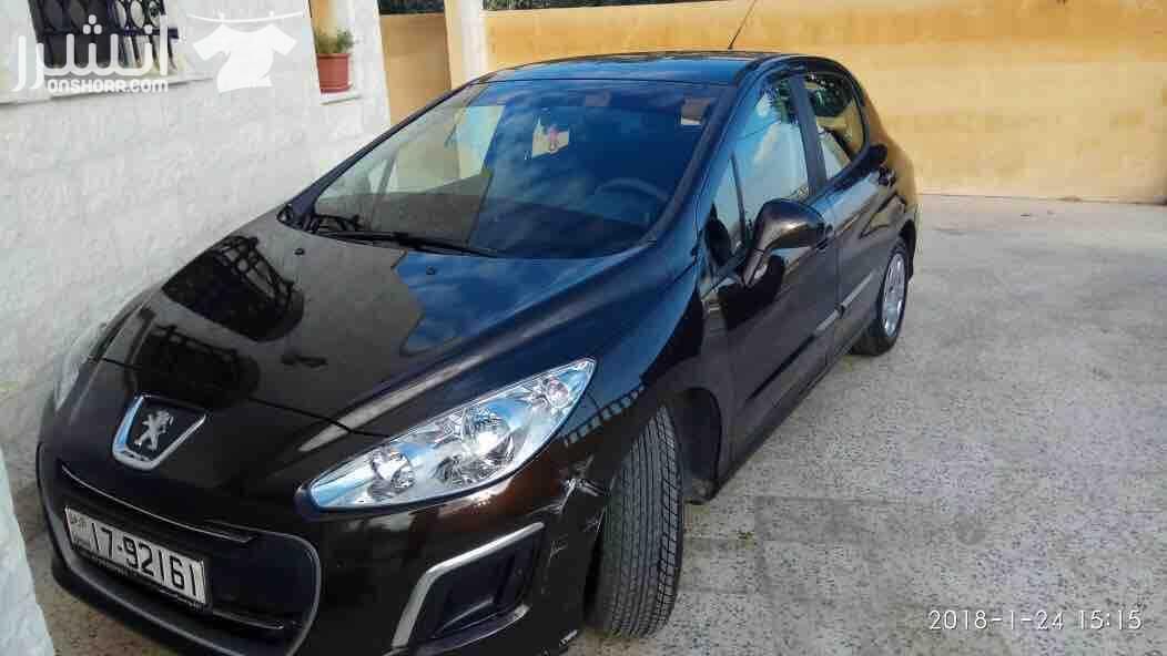 بيجو 308 /2012 لون بني مكيف و4 شبابيك كهربا ومري كهرباً وسنتر داخلي فحصها ثلاثه جيد ودقه مكانيكها تب التب دهان تب 0770156216
