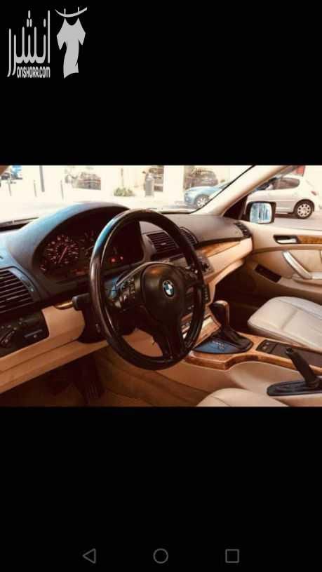 بي ام x5 2002 محوله 2005 ترخيص واطي لون شمباني.. فحصها خلفي جيد جيد امامي قصعات.. مرخصه سنه كامله.... فل الفل ماتور 3000cc... هاتف رقم 0797001026