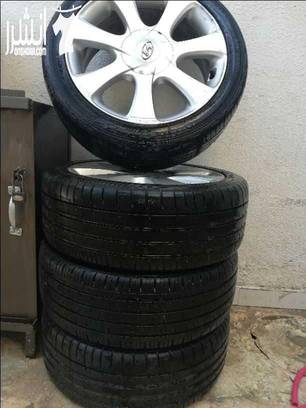 جنط هنداي md تاب... اصلي... 4 فردات قياس شركه 17 و فردتين كوشوك هان كونك و ثنتين دان لوب لحاله وكاله... مع 4 طاسات