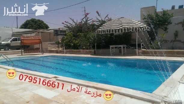 مزرعة الامل للاستفسار الاتصال على م . عطية ساهر 0795166611 او عن طريق الواتساب مزرعة للايجار تقع بالشونة الجنوبية اول طريق جسر الملك حسين خلف البنك الاسلامي الاردني بالقرب من اشارات الشونه تبعد عن عبد...