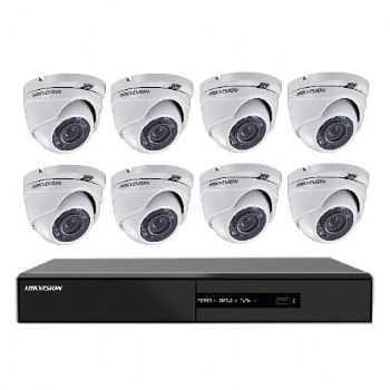*التركيب بأعلى المواصفات الهندسية** ** الربط مع أي هاتف أو جهاز كمبيوتر** - 8 كاميرات HIKVISION 2 Megapixel داخلي وخارجي مزودة بنظام الرؤية الليلية لغاية 20 متر - جهاز تسجيل أصلي DVR HIKVISION...