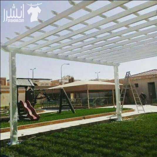 مظلات سواتر هناجر قرميد ابوب شبابك خيام بيت شعار شبوبك زرعيه وجميع اعمال الحداده وقسم لاترمامت جوال0555311296