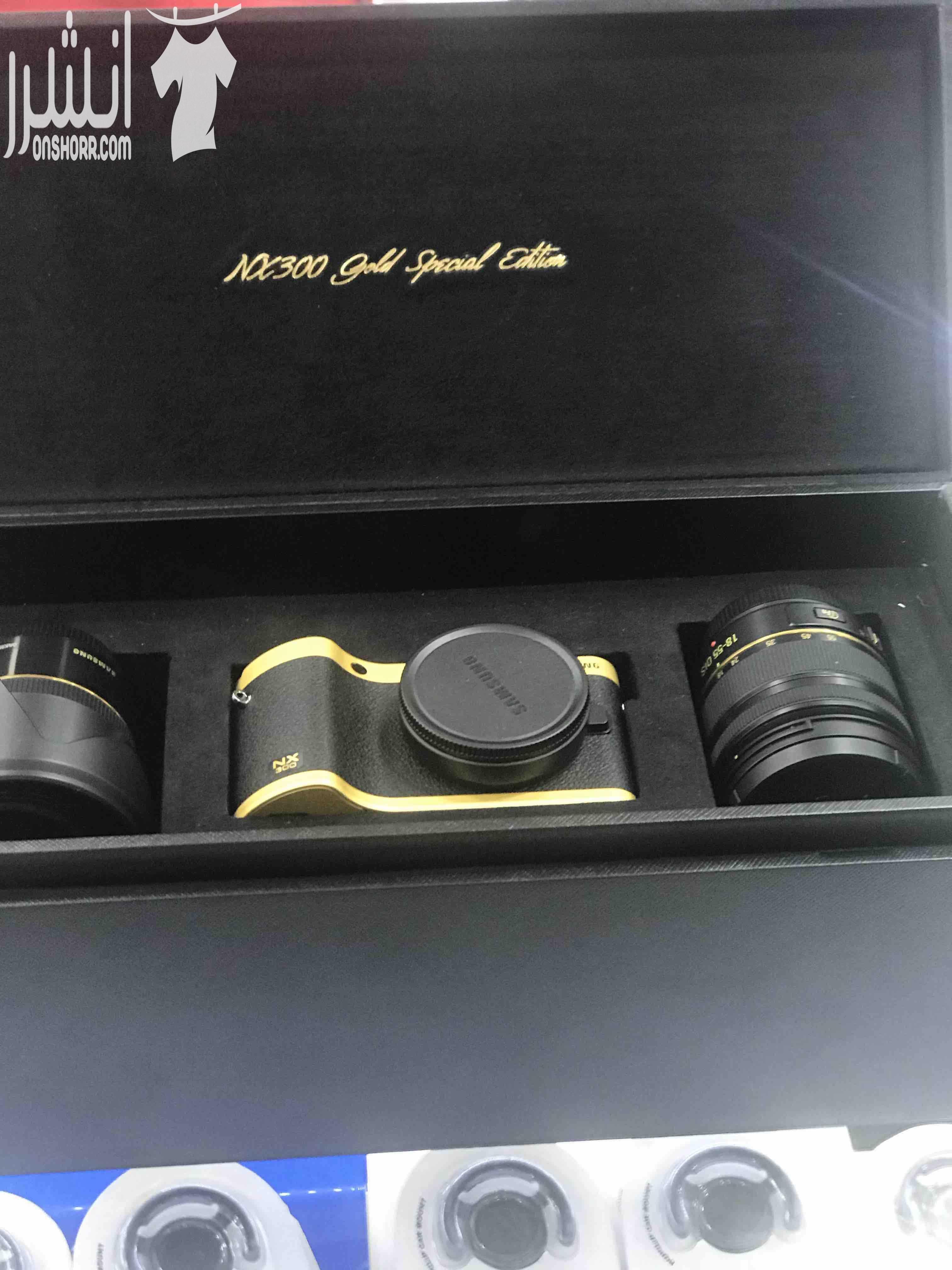 كاميره سامسونج Nx300 مطلي ذهب نسخه محدودة يوجد منها الف واحده حول العالم Samsung camera Nx300 limited edition gold
