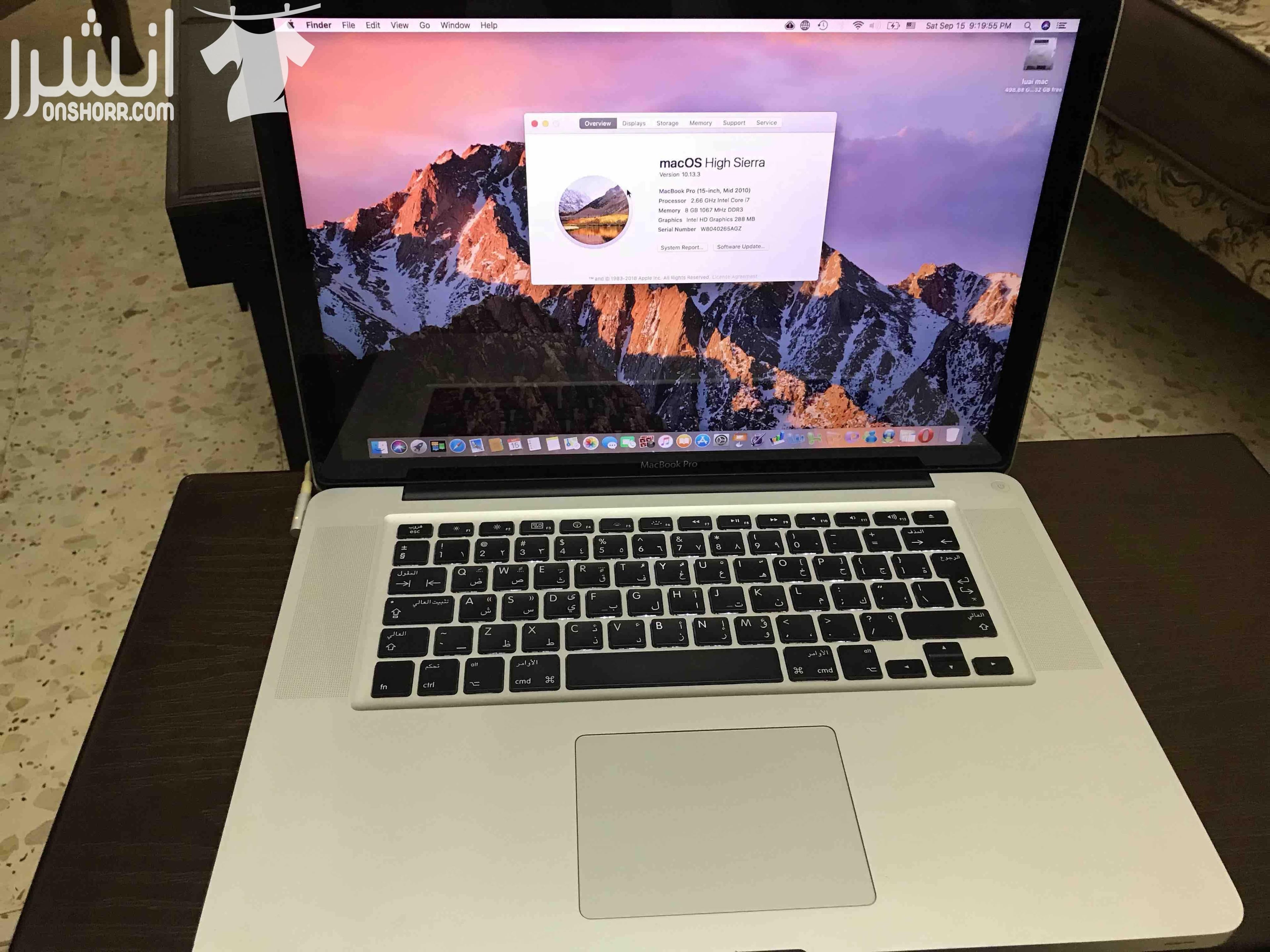 ماك بوك برو cori7 8g ram 500 hdd نازل عليه احدث سوفت وير كامل اغراضه معه ( ريموت و شنته اصليه و الكرتونه و اوفس ماك ٢٠٠٨ وبرامج اصليه اخرى )