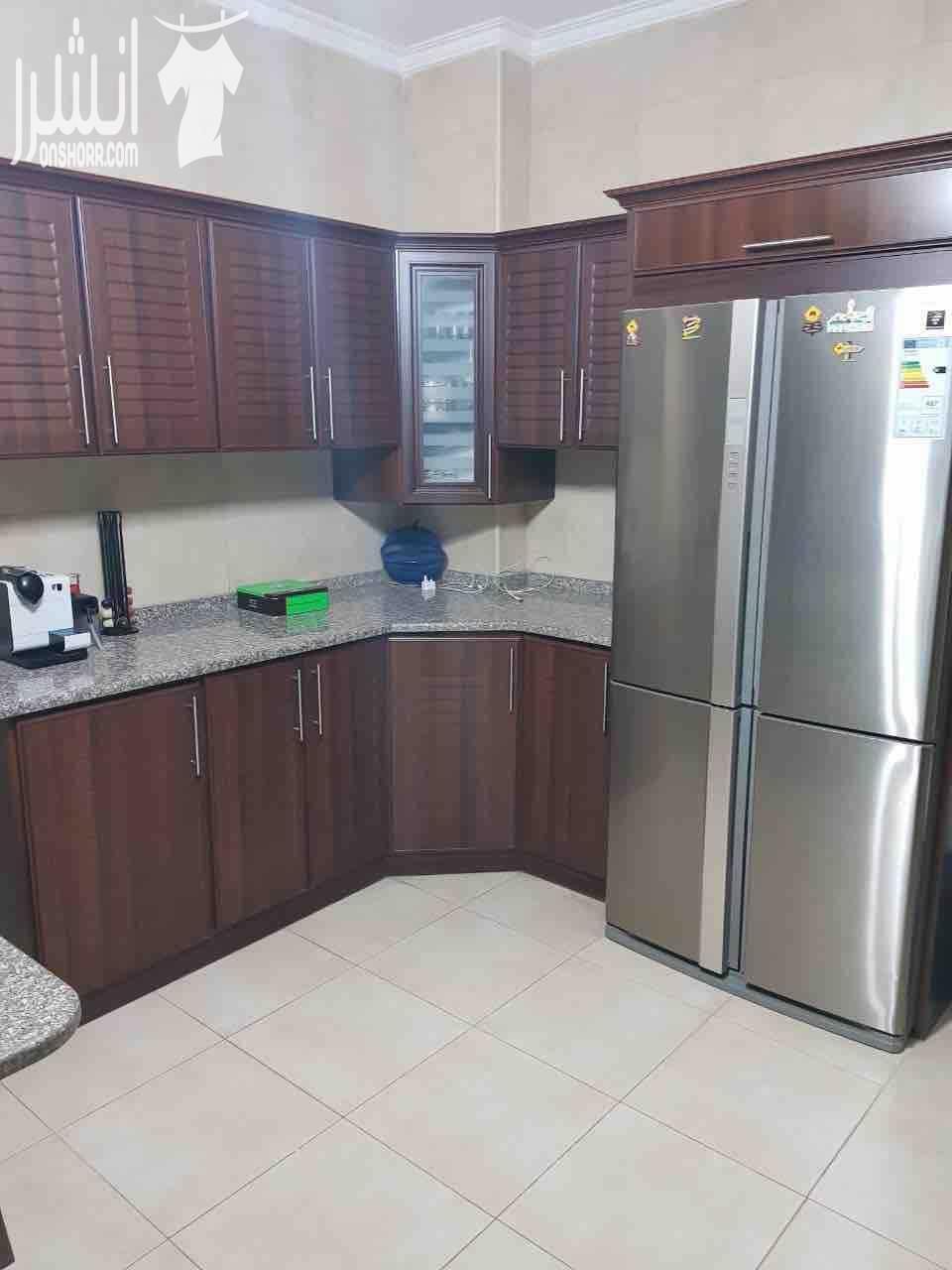 Apartment 3 years old for rent Area 190/First floor in khalda 3bedrooms and 3 toilets with a garage Ac installed Fireplace Furnished 600 dinar per month Unfurnished 500 di...