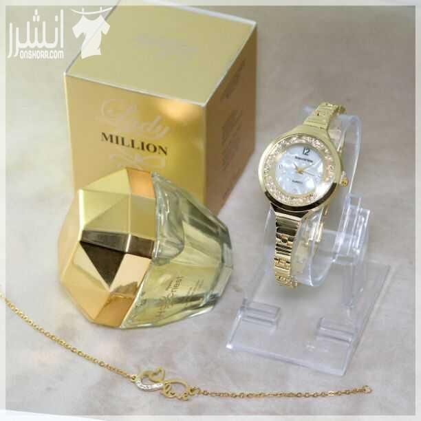 بكجات هدايا ستاتي ورجالي السعر 19دينار العطر دبي نخب اول ماركة هونست مع اسوارة وساعة مكفولة اللون مقاومة للماء