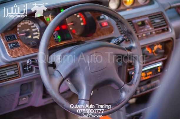 ميتسوبيشي باجيرو 1999 وارد الشركة الأردنية اعلى صنف 4×4 ترخيص واطي مرخص لشهر 11/2018 ماتور 3000cc ستة سليندر V6 الفحص : 4 جيد الاضافات: جير اوتوماتيك جير ارضي (2H/4H/4HLC/4LLC) ديفلوك فتحة كريستال...