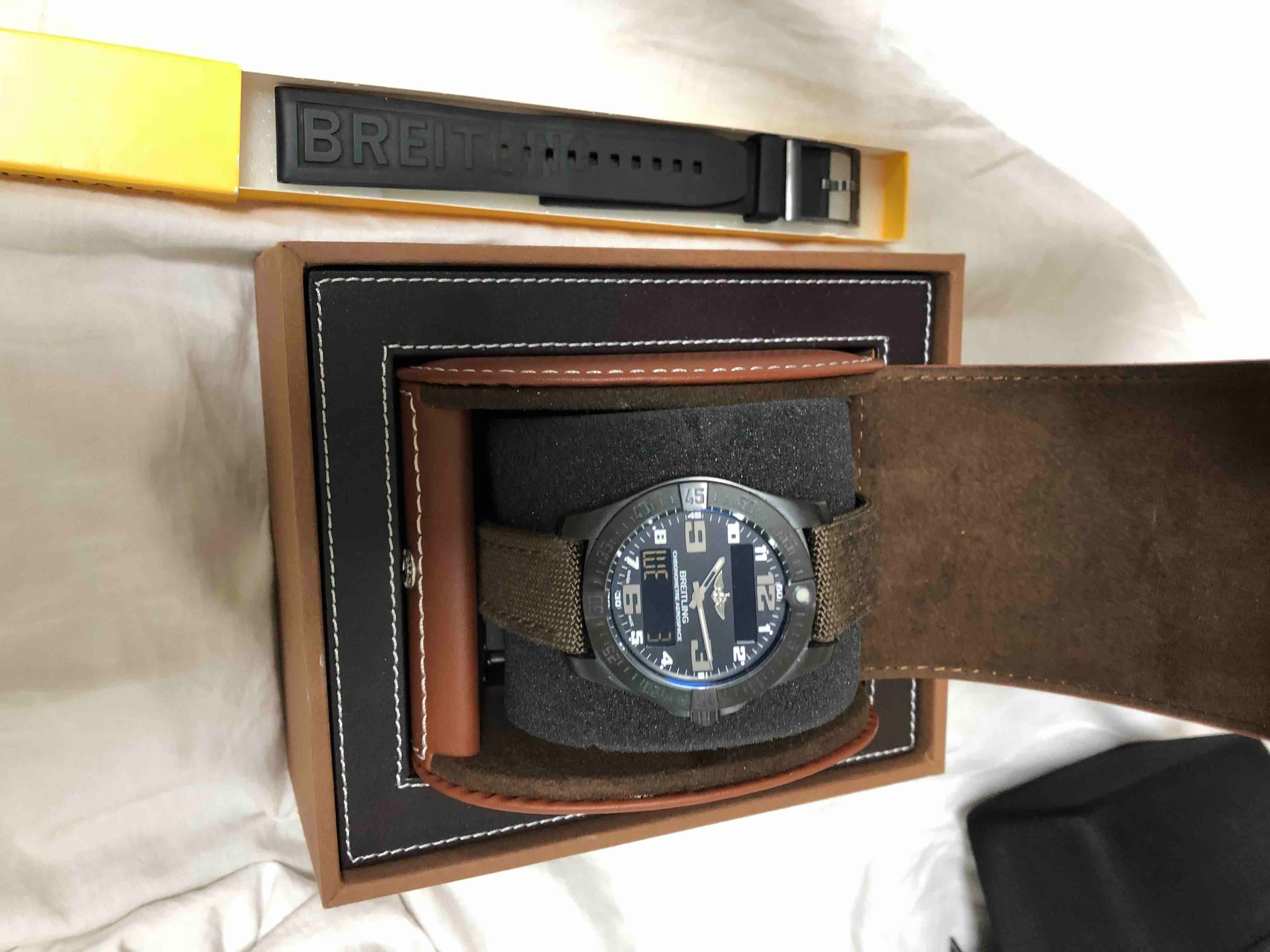 ساعة breitling نوع night mission بحالة ممتازة مع الكفالة من شركة جعفر في الصويفيه للبيع
ساعة breitling نوع Aerospace بحالة ممتازه مع كفالتها من شركة جعفر في الصويفيه للبيع ايضآ
للجادين فقط