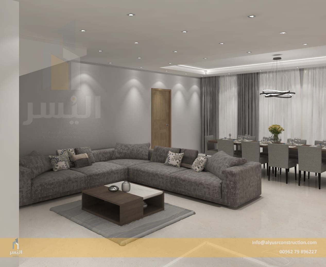 آخر أعمال شركة #اليسر_للمقاولات_الانشائية
نقوم بتصميم مشاريعكم ونستطيع تنفيذها على أرض الواقع باحترافية ودقة عالية وعلى أيدي فريق من الخبراء
• رسم 3D
• أعمال خارجية و داخلية
• بناء ع...