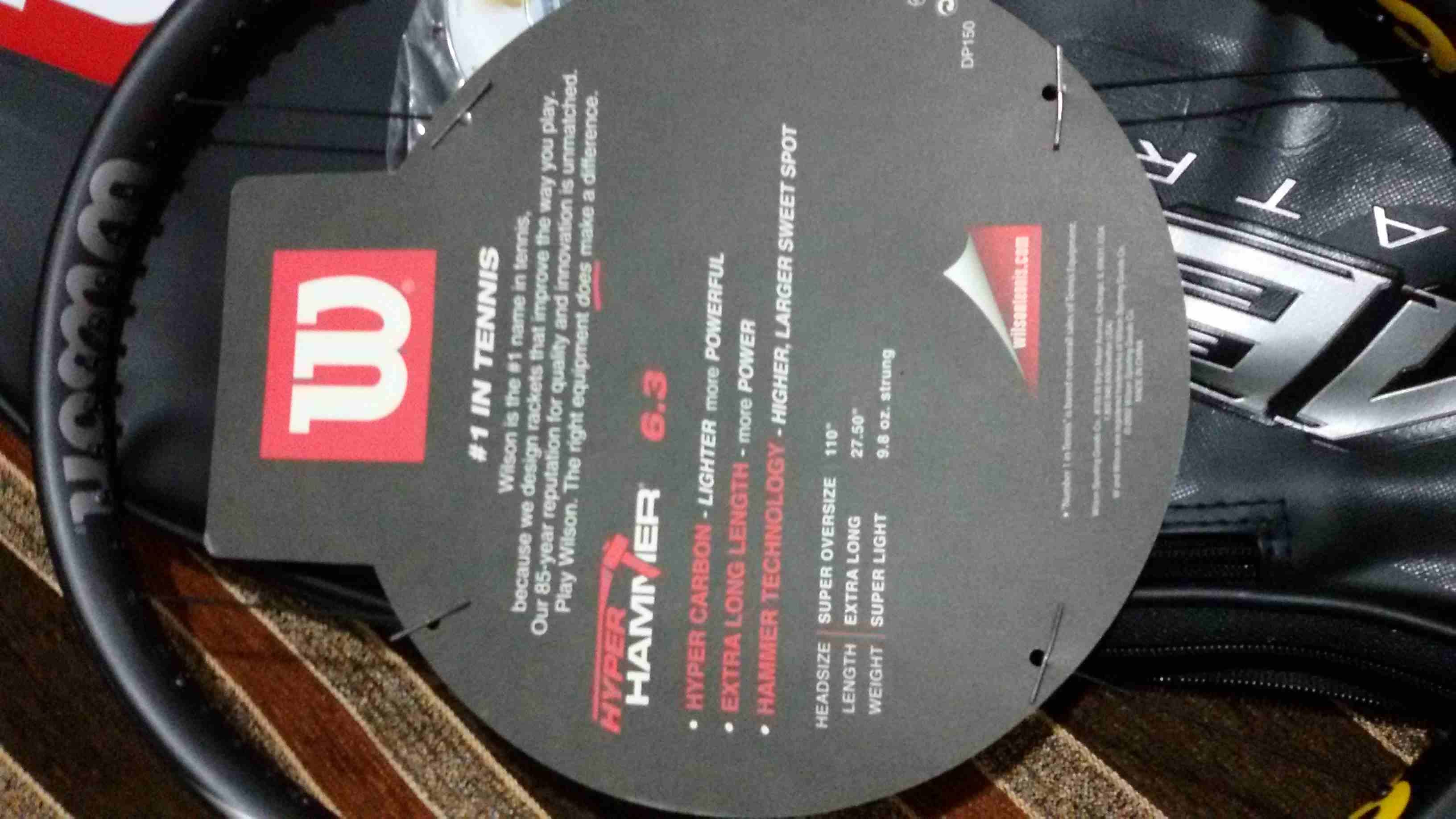 wilson hammer carbon matrix 6.3
لا تنسَ أنك شاهدت هذا الإعلان في عنكبوت
مضرب تنس ارضي ويلسون كار...