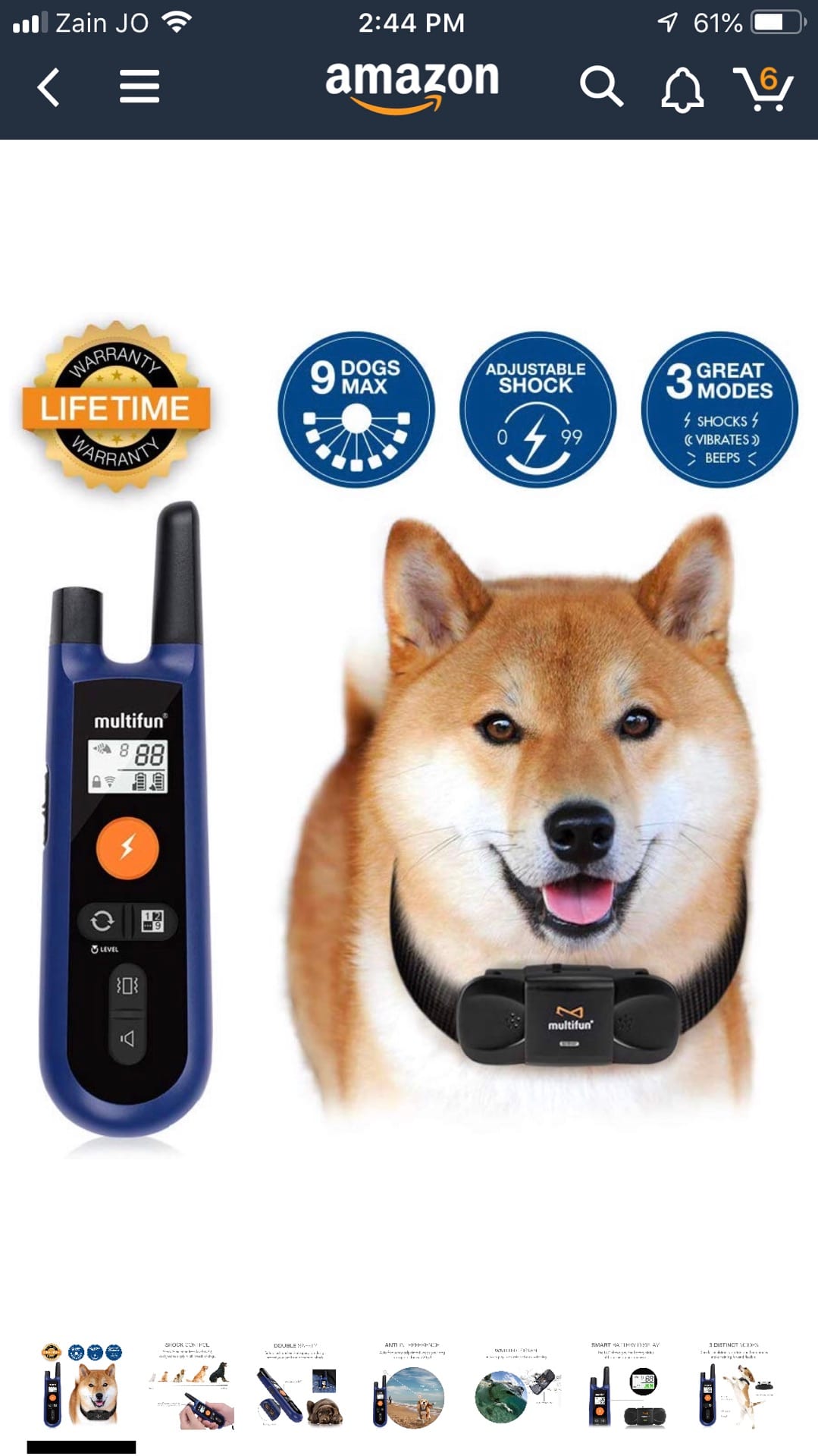 Multifun shock e-collar with remoteطوق تدريب إلكتروني مع ريموت
لا تنسَ أنك شاهدت هذا الإعلان في عنكبوت...