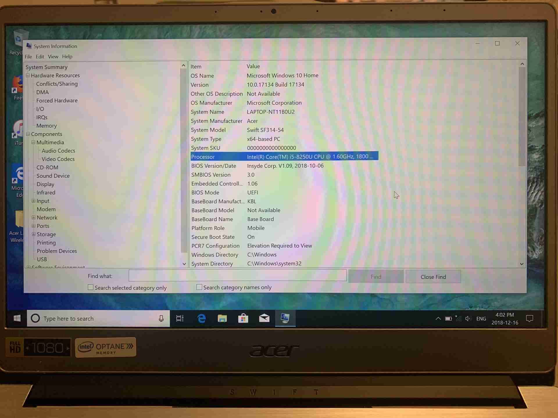 Acer Swift 3 Sf314-54-552V Core i5 quad core 8th Generation CPU MFG Date ( 20/8/2018)
لا تنسَ أنك شاهدت هذا الإعلان في عنكبوت...