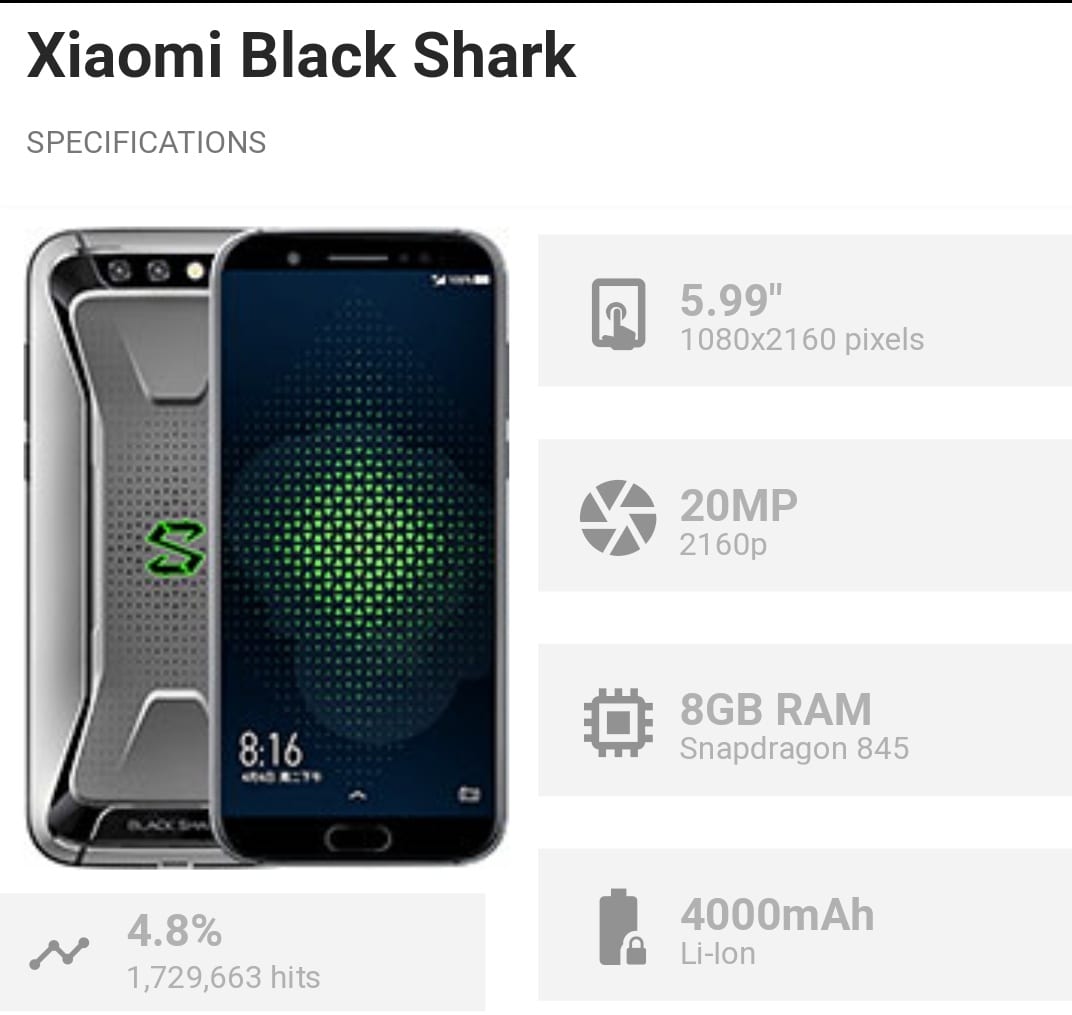 xiaomi black shark 128.. 8 gb ram جهاز الألعاب الخارق
لا تنسَ أنك شاهدت هذا الإعلان في عنكبوت...