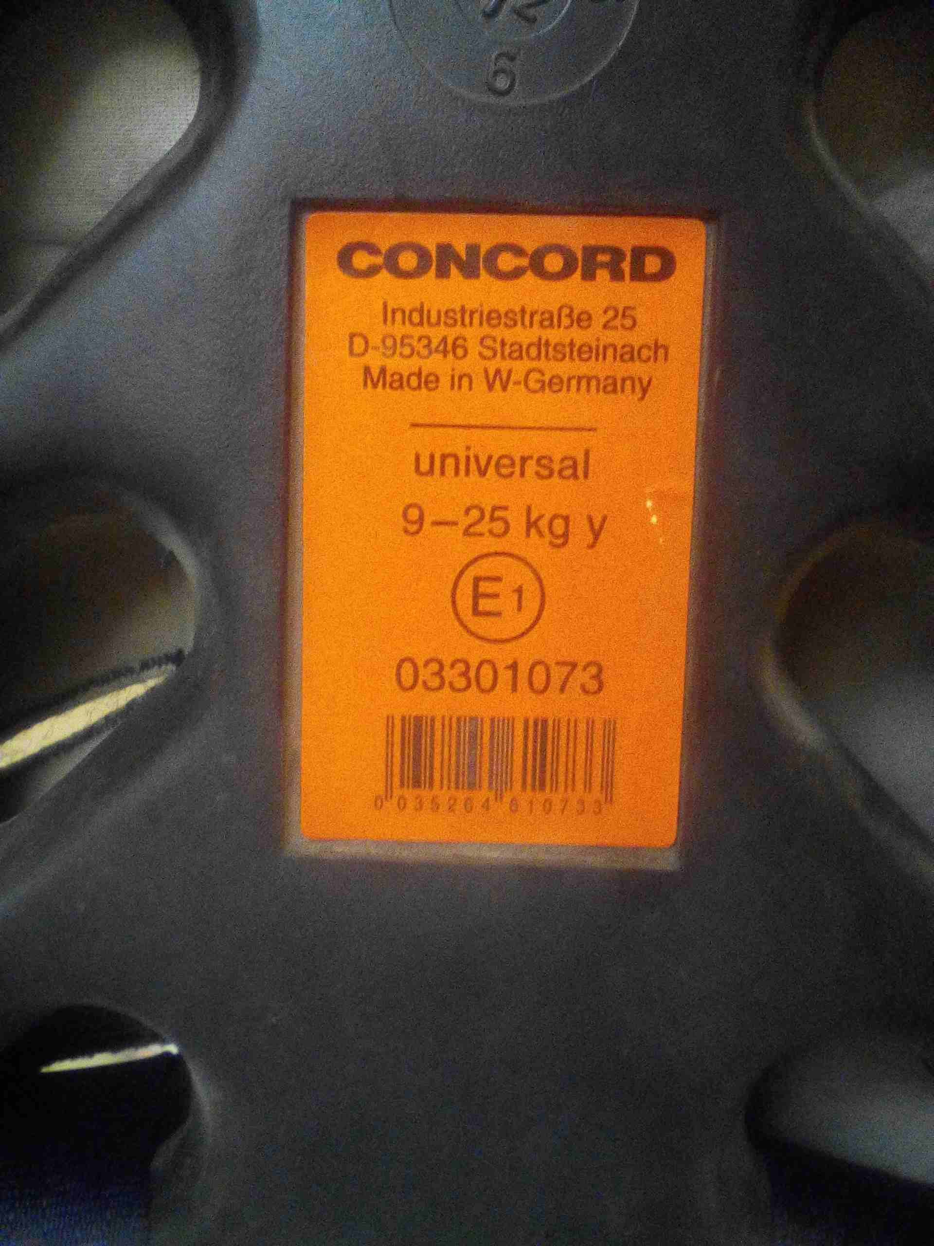 كرسي سياره الماني من وزن 9_25 كيلو نوع Concord
لا تنسَ أنك شاهدت هذا الإعلان في عنكبوت
Concord كر...