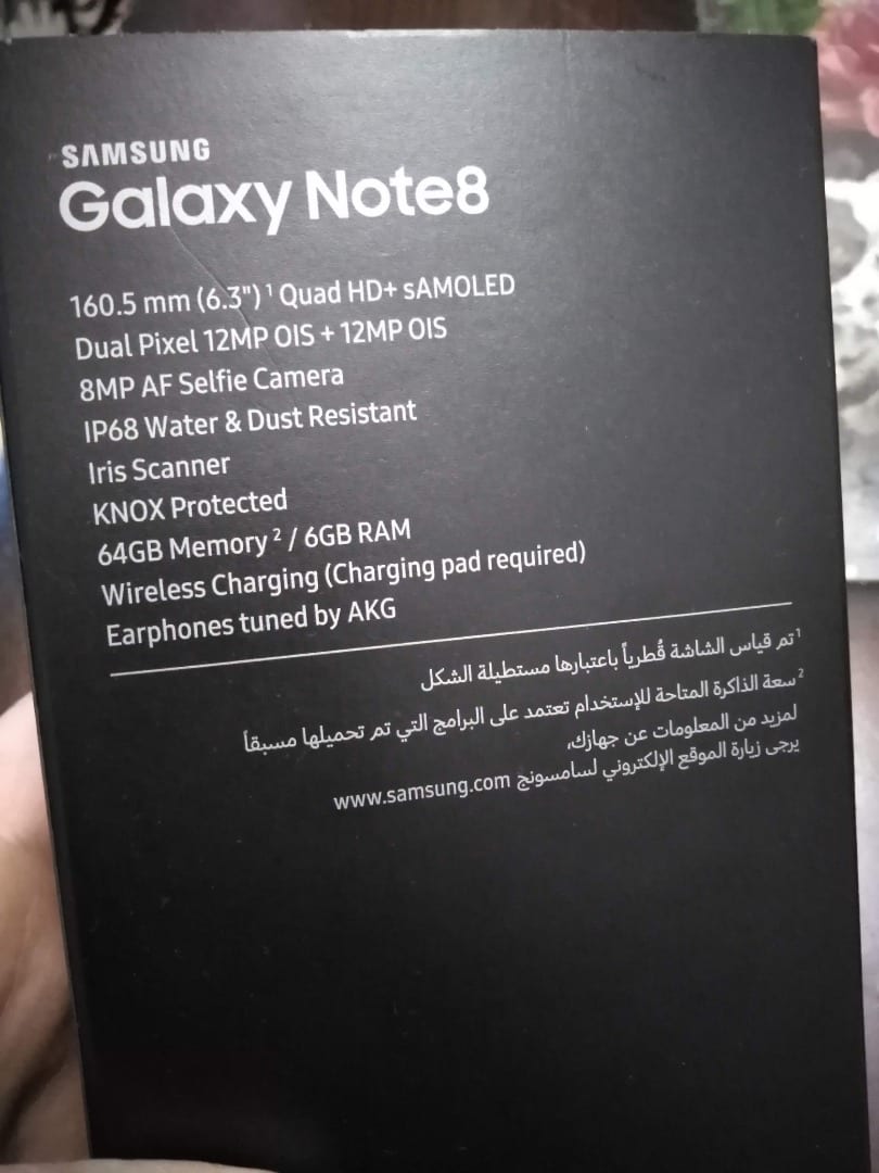سامسونج Samsung Note 8 جديد الكرتونة مسكرة بسعر مغري
لا تنسَ أنك شاهدت هذا الإعلان في عنكبوت...