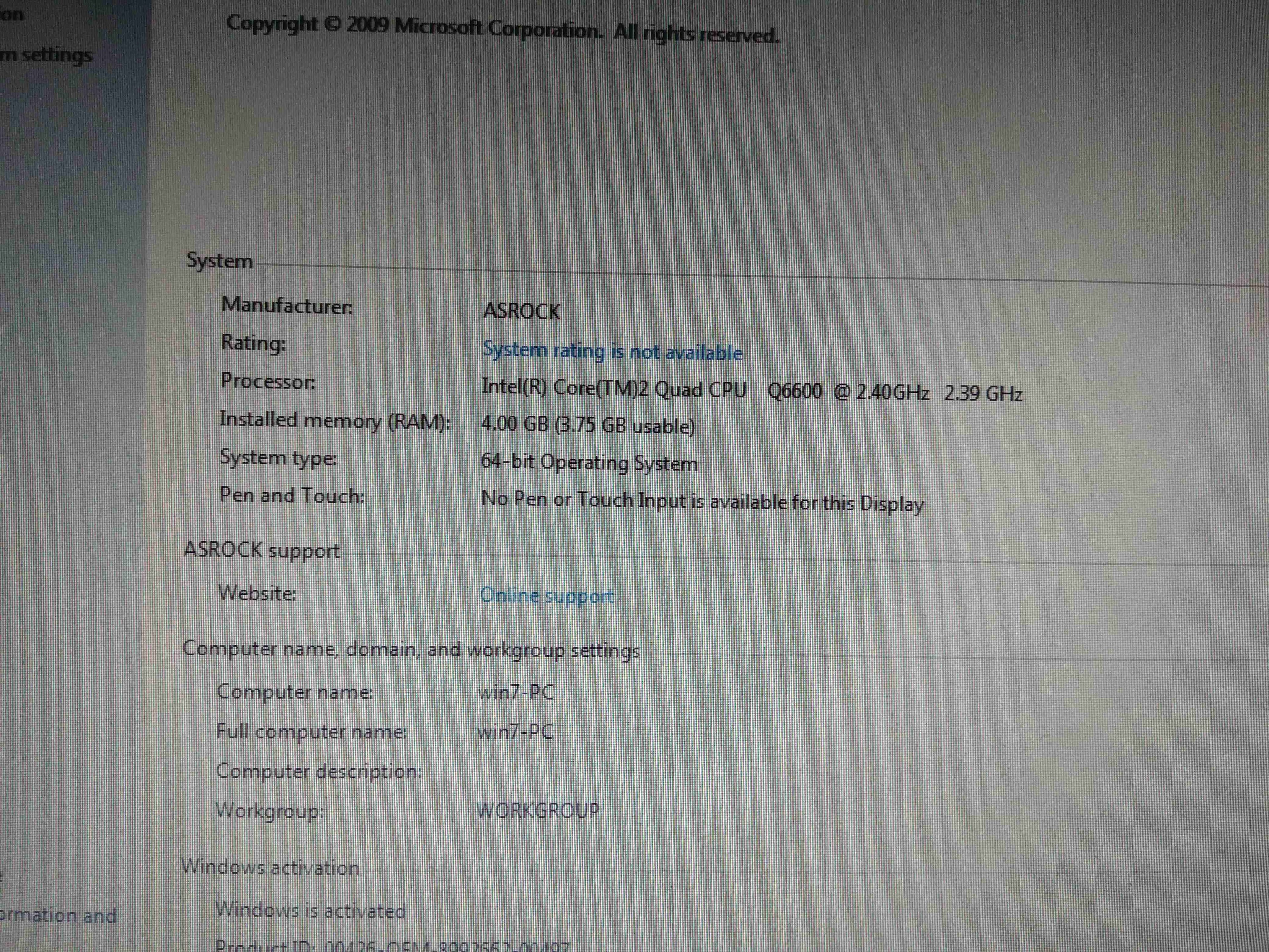 كمبيوتر مكتبي core2quad q6600 يعادل الاي ثري يشغل جميع الالعاب المتوسطة بكفاءة
لا تنسَ أنك شاهدت هذا الإعلان في عنكبوت...