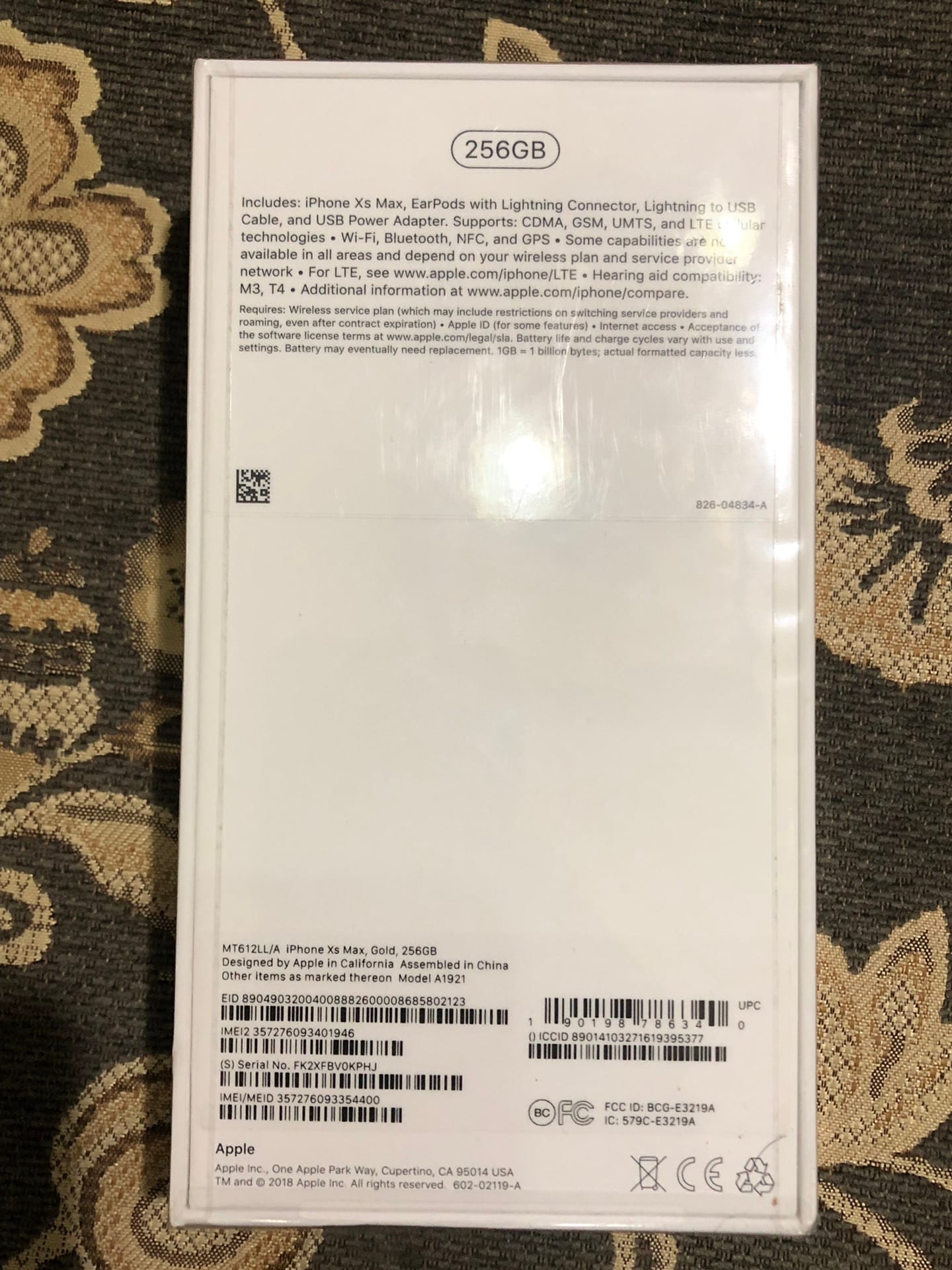 iPhone XS Max Gold 256GB ايفون XS ماكس
لا تنسَ أنك شاهدت هذا الإعلان في عنكبوت
Model A1921
اي...
