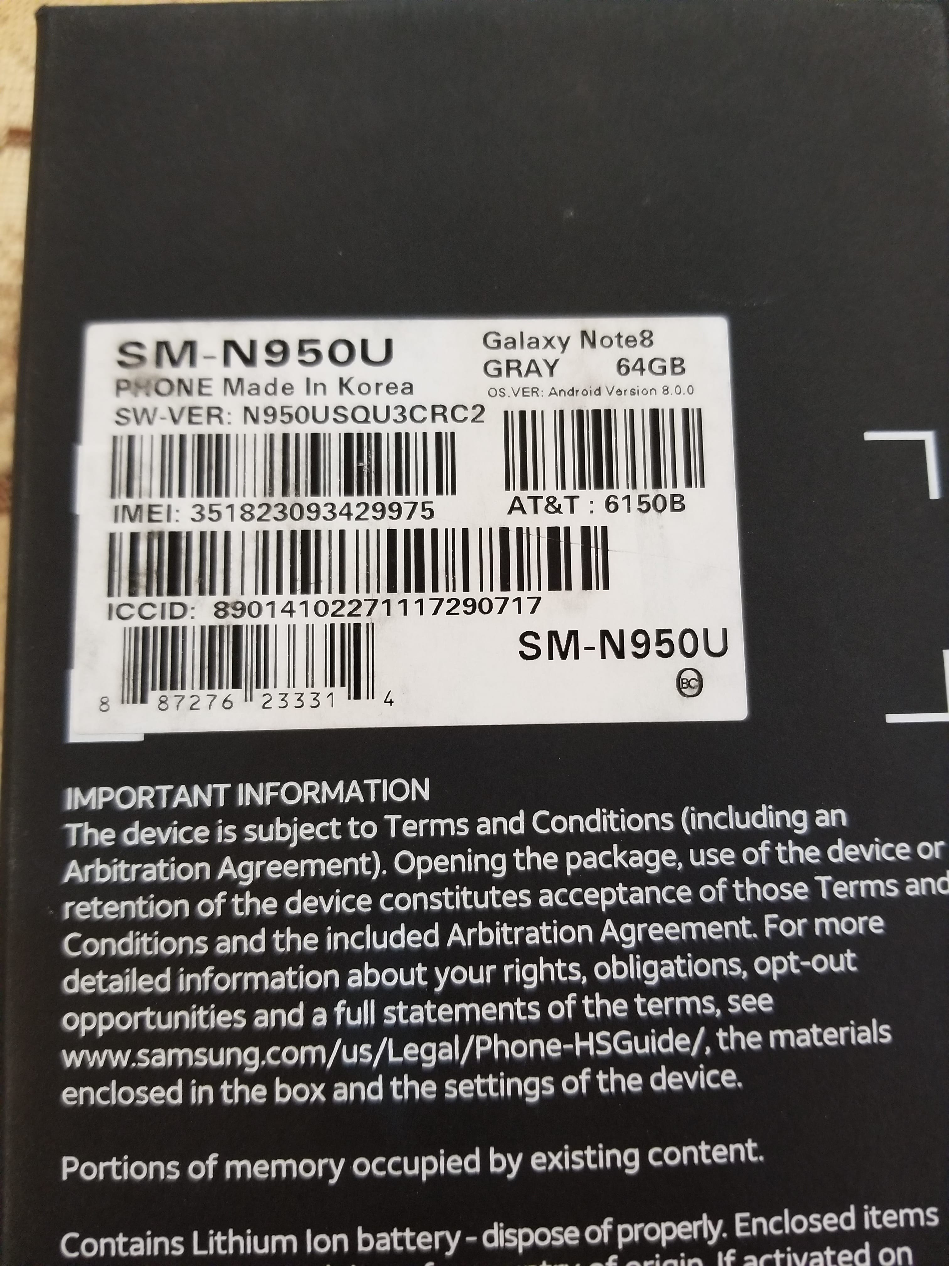 Samsung Galaxy Note 8 brand new 64 GB Gray color
لا تنسَ أنك شاهدت هذا الإعلان في عنكبوت
Sams...