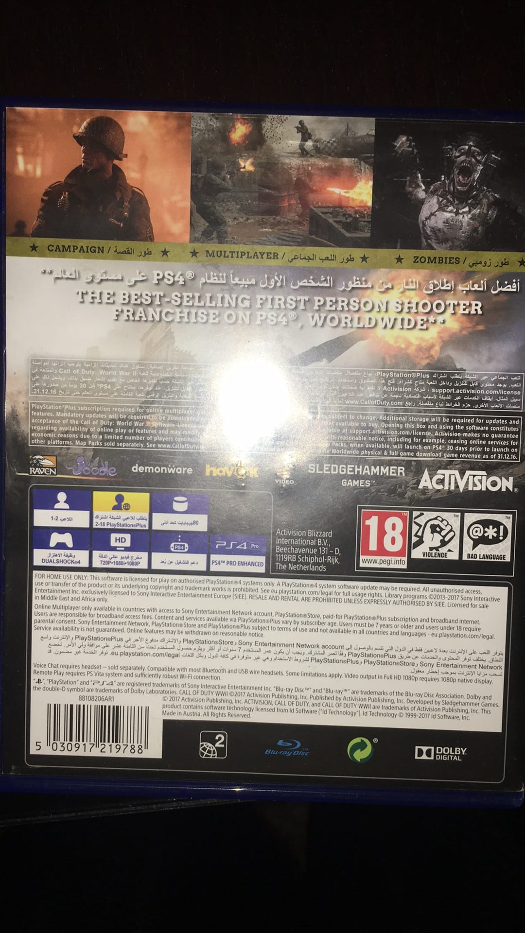 call of duty ww2للبيع
لا تنسَ أنك شاهدت هذا الإعلان في عنكبوت
اللعبة بحالة الوكالة والسعر غير...