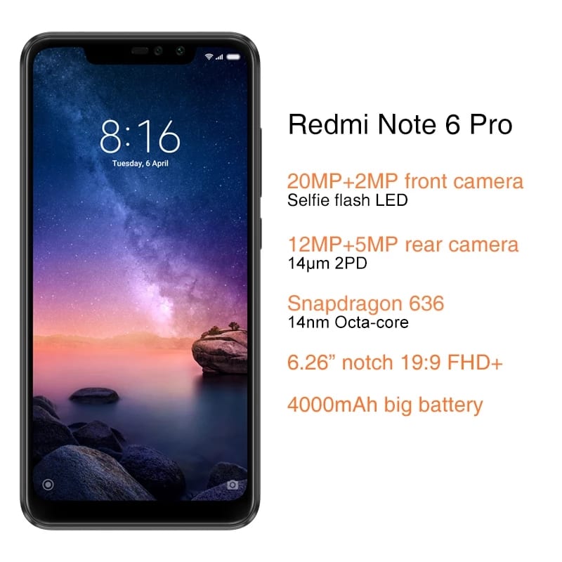 شاومي ردمي نوت 6 برو نسخة 32 جيجا 3 رام Xiaomi Redmi Note 6 Pro
لا تنسَ أنك شاهدت هذا الإعلان في عنكبوت...