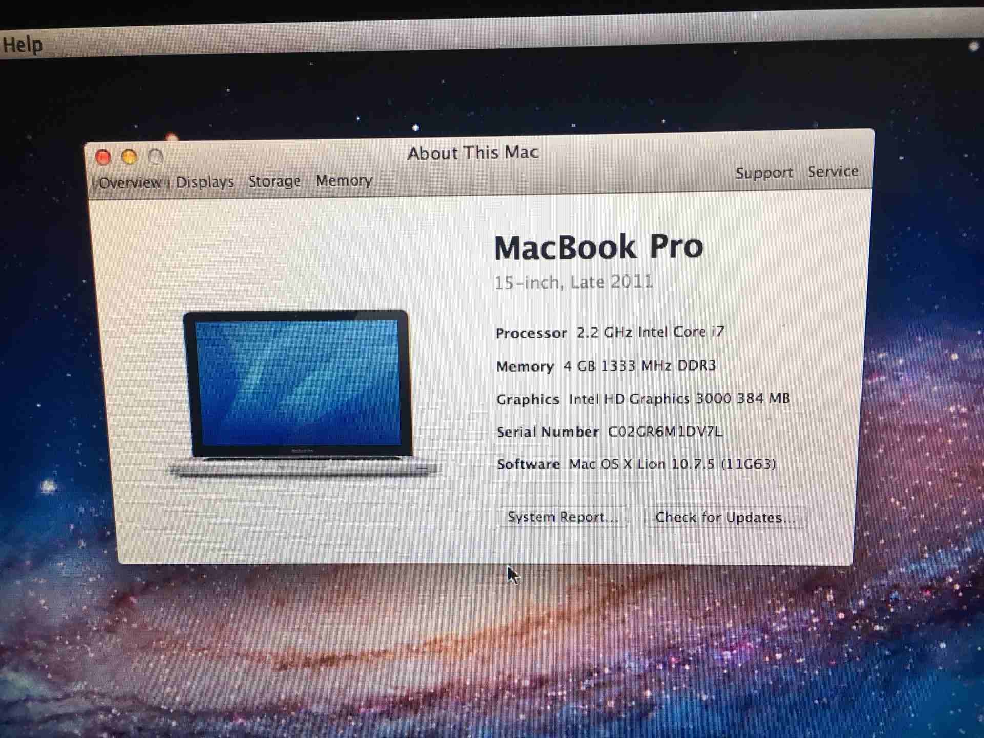 MacBook i7 2012
لا تنسَ أنك شاهدت هذا الإعلان في عنكبوت
المواصفات موجودة في الصورة
الجهاز نظيف...