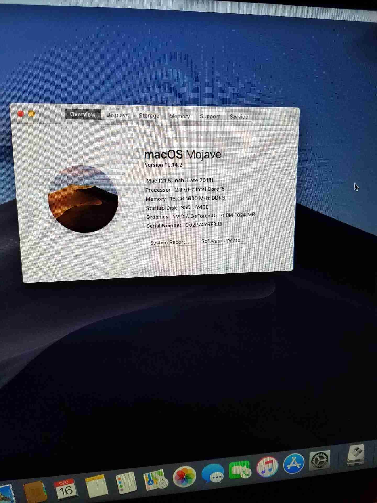 imac i5 16gb ram 1gb nvidia
لا تنسَ أنك شاهدت هذا الإعلان في عنكبوت
imac 21.5"
core i5 2...