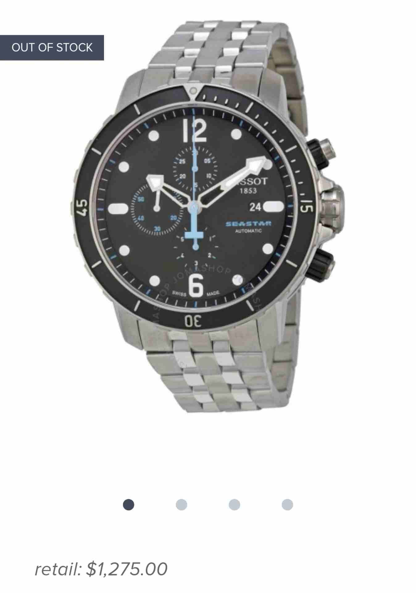 تيسو Tissot Seastar 1000 automatic Chronograph
لا تنسَ أنك شاهدت هذا الإعلان في عنكبوت
الساعه بجل...
