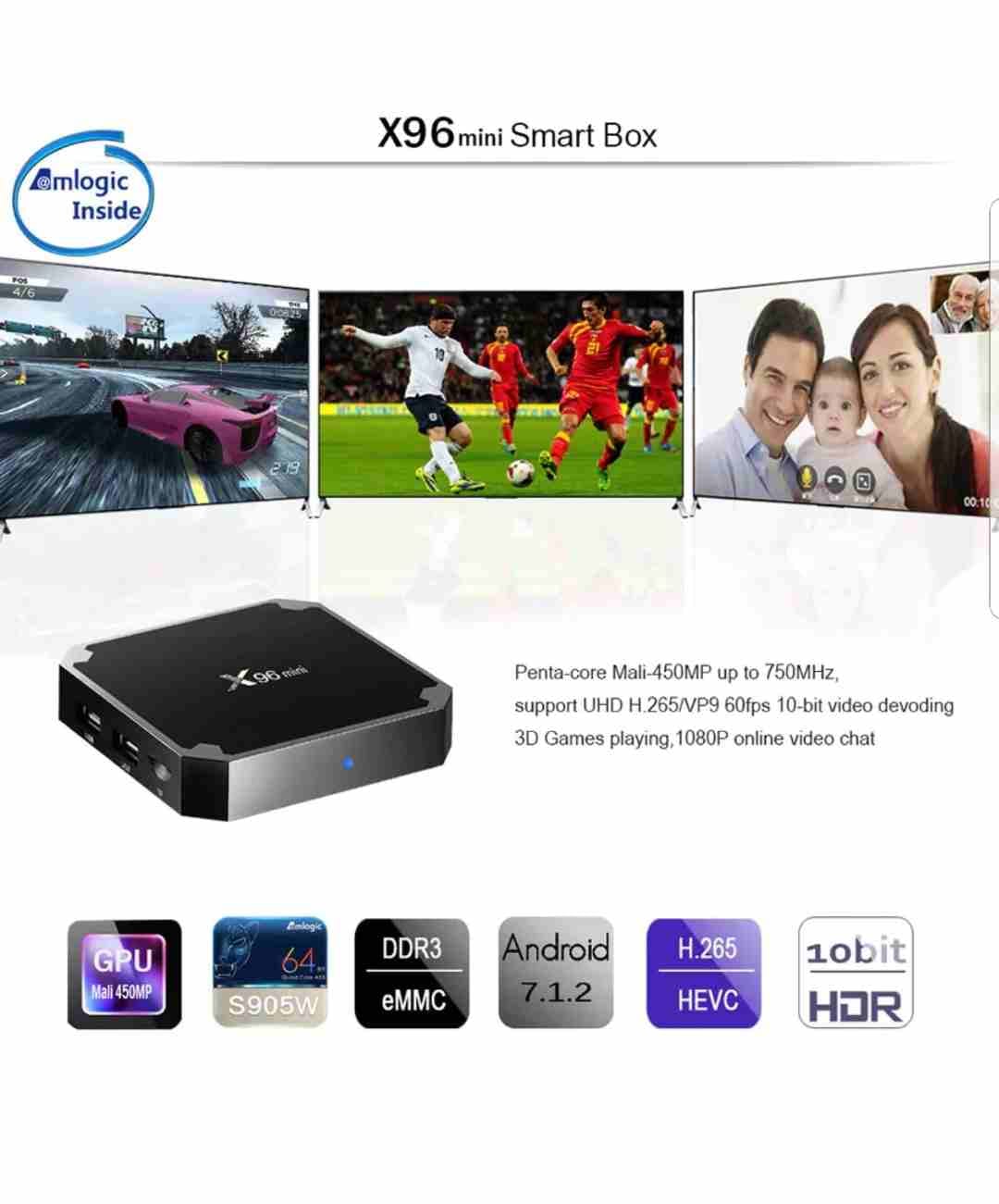 TV BOX 2gb ram
لا تنسَ أنك شاهدت هذا الإعلان في عنكبوت
TV BOX android 7.1 QUAD CORE 2GB RAM 16GB...