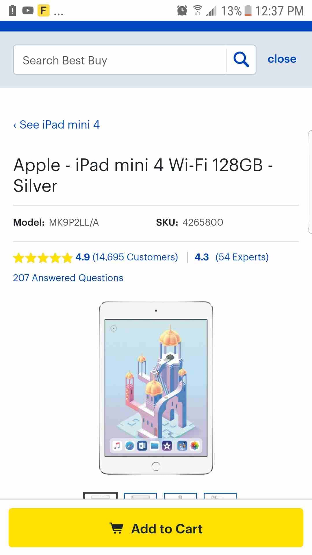 ايباد ميني4 من أمريكا جديد بكرتونته لم يفتح. Apple iPad mini4 Wi-Fi 128 GB
لا تنسَ أنك شاهدت هذا الإعلان في عنكبوت...