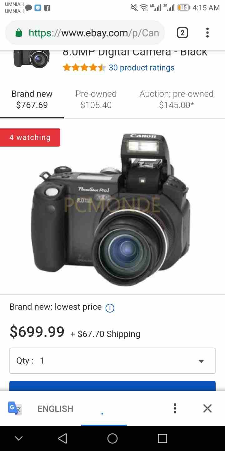 camera canon
لا تنسَ أنك شاهدت هذا الإعلان في عنكبوت
كاميرا كانون power shot pro1
للبيع لسبب عدم...