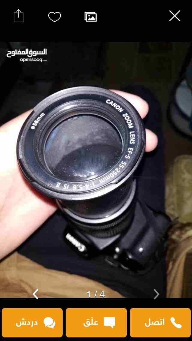 canon 600d
لا تنسَ أنك شاهدت هذا الإعلان في عنكبوت
معها عدسة زووم 55-250...