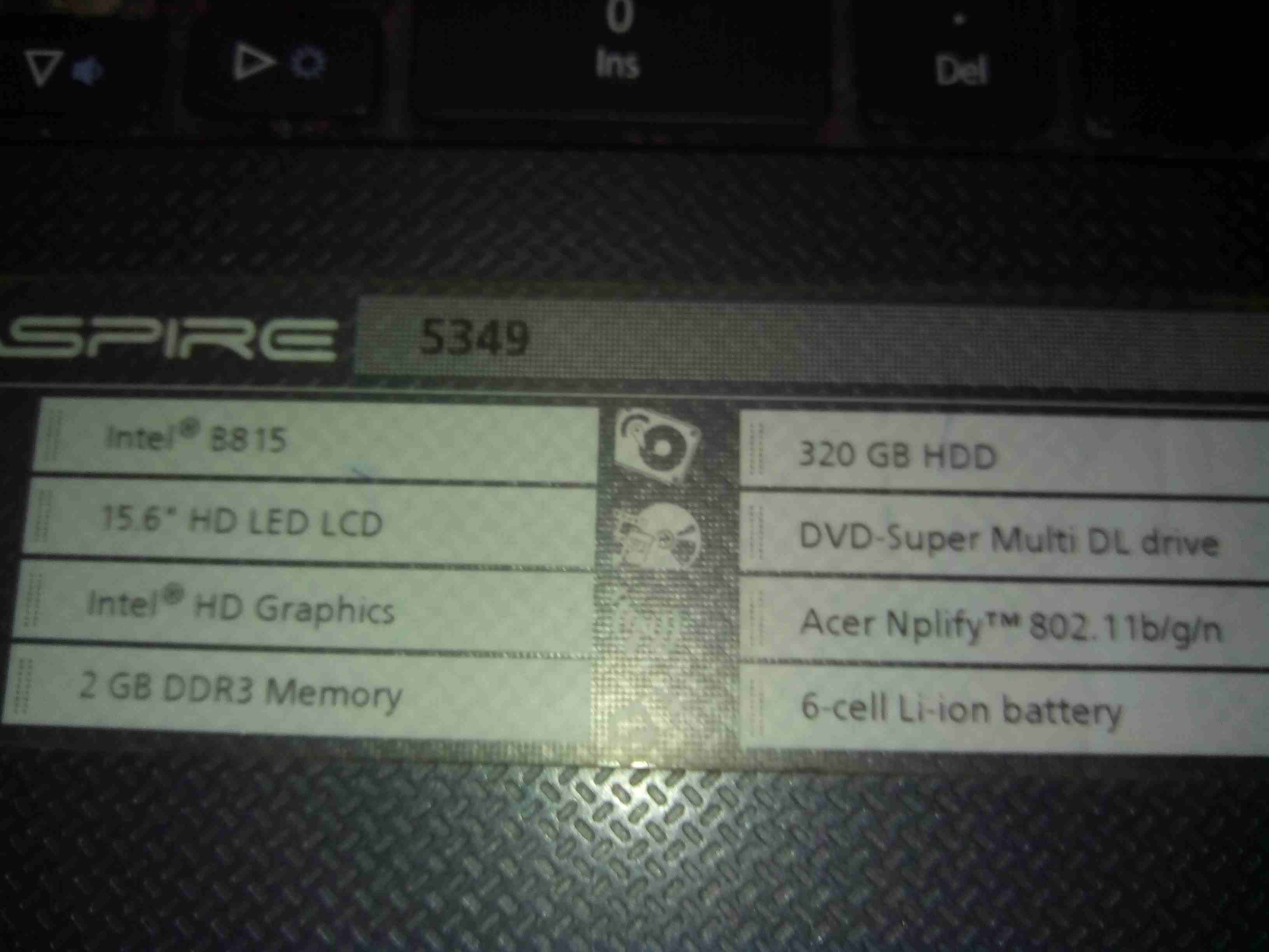 لاب توب Acer للليع
لا تنسَ أنك شاهدت هذا الإعلان في عنكبوت
الرام 2 G الهاردسك 500 G كرت الشاشة 1....
