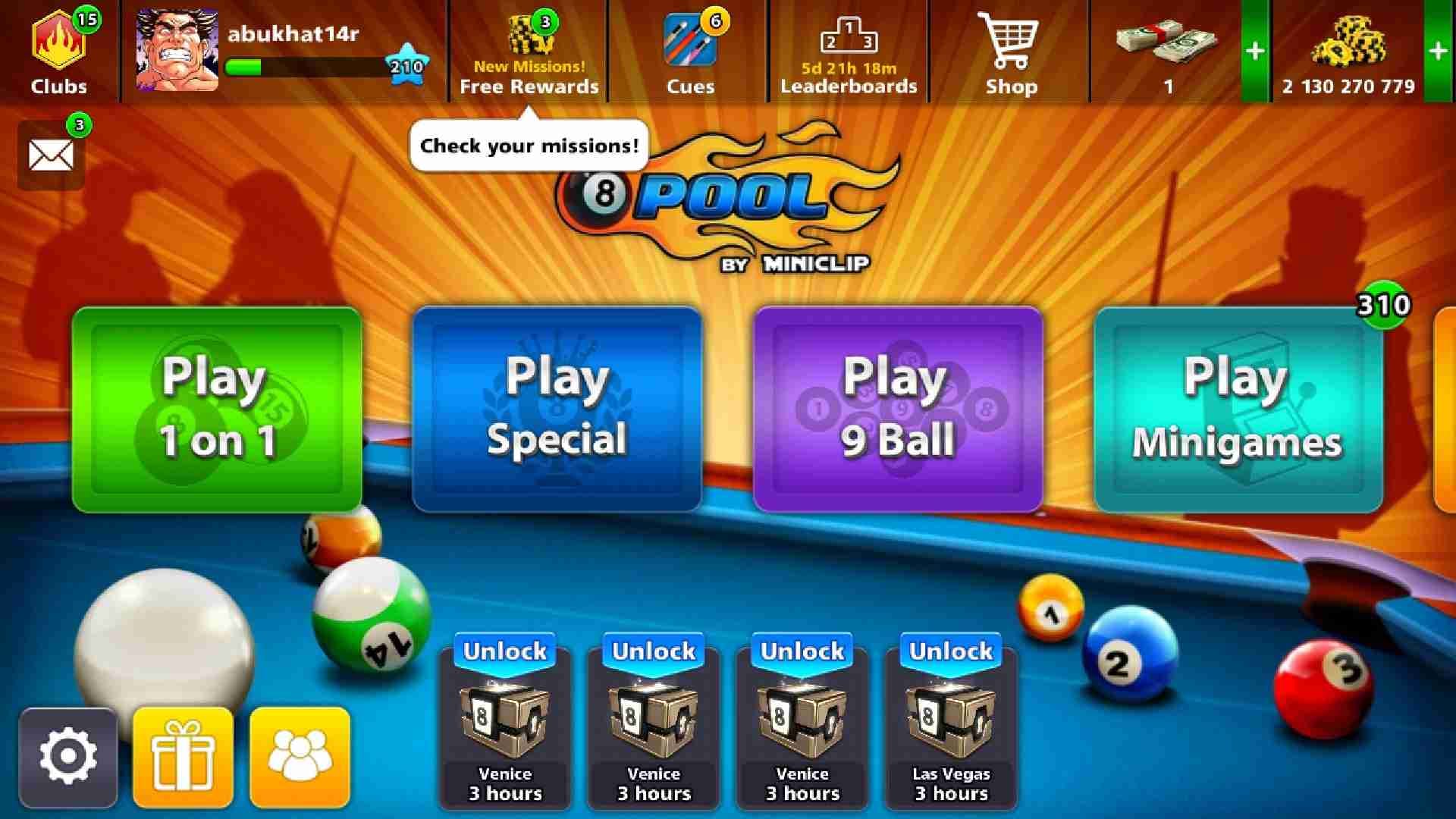 حساب لعبة 8ball بلياردو بجنن
لا تنسَ أنك شاهدت هذا الإعلان في عنكبوت
حساب 2مليار
و16ليجندري...