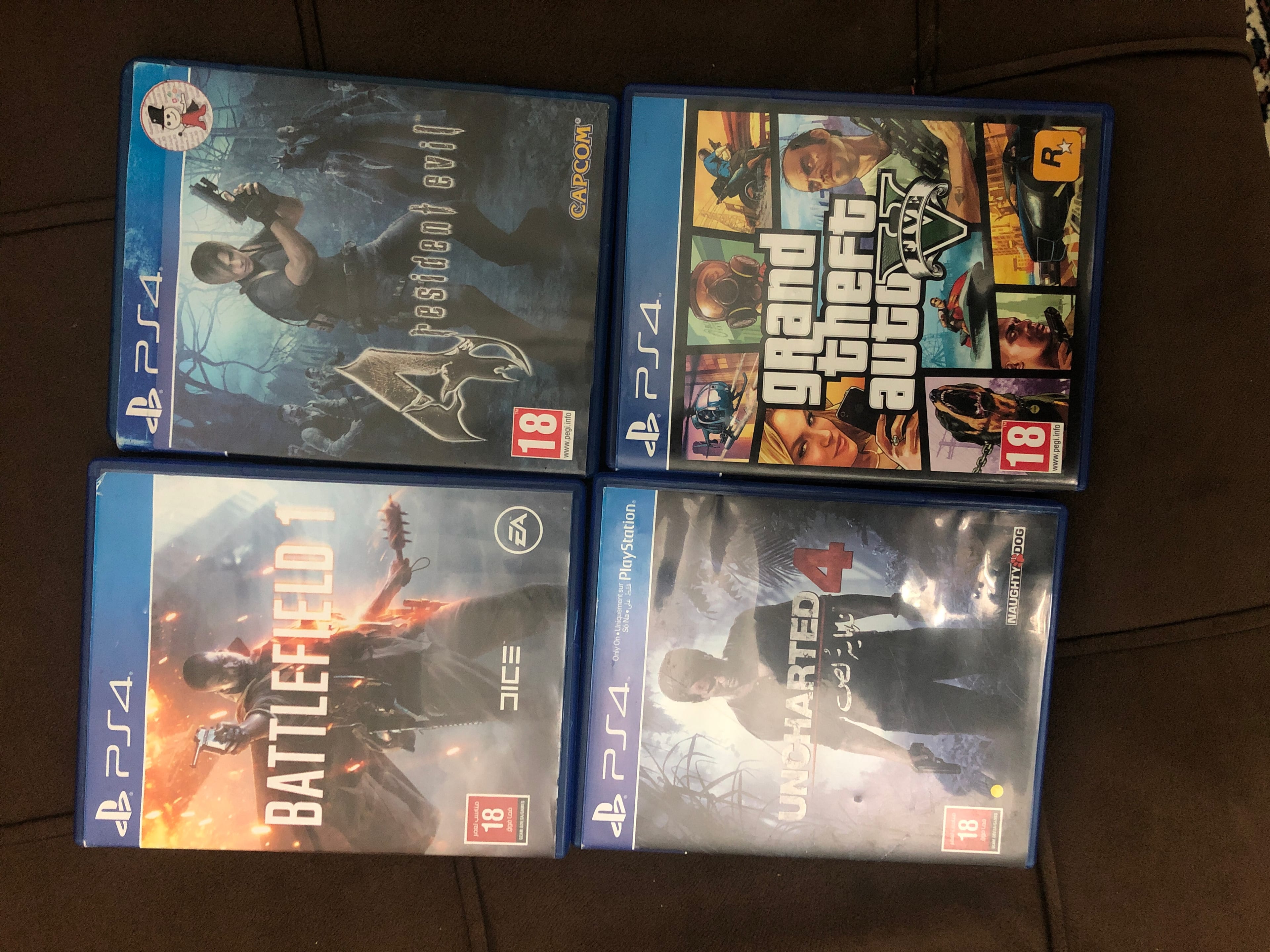العاب ps4
لا تنسَ أنك شاهدت هذا الإعلان في عنكبوت
جمعيها نظيفه وشبه جديده للبيع فقط...