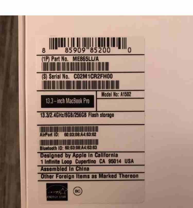 Macbook Pro 13" Retina Late 2013
لا تنسَ أنك شاهدت هذا الإعلان في عنكبوت
الجهاز بحالة ممتازة...