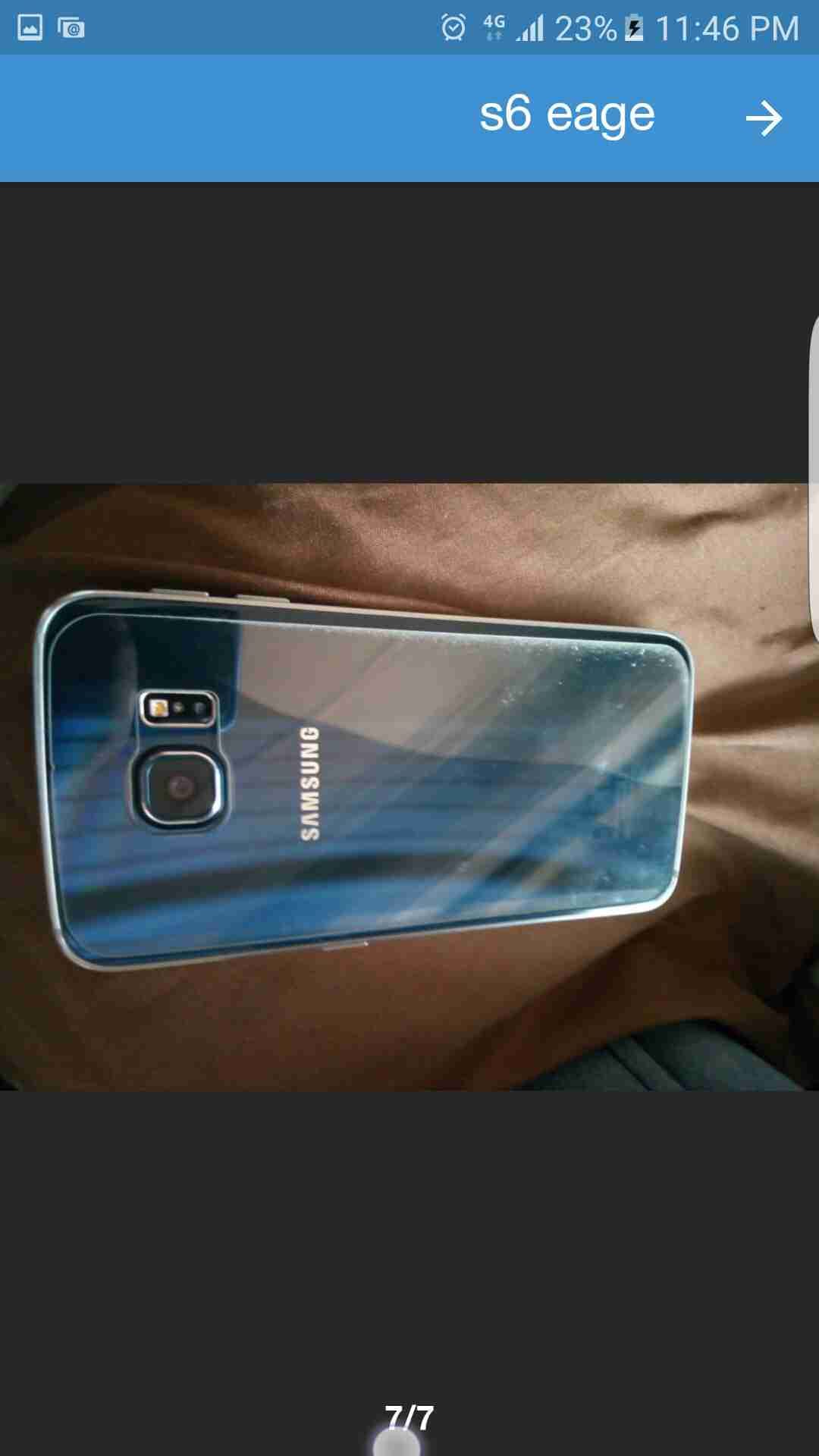 S6 eage / samsong Clock
لا تنسَ أنك شاهدت هذا الإعلان في عنكبوت
s6 eage
جهاز بحالة الوكالة و...