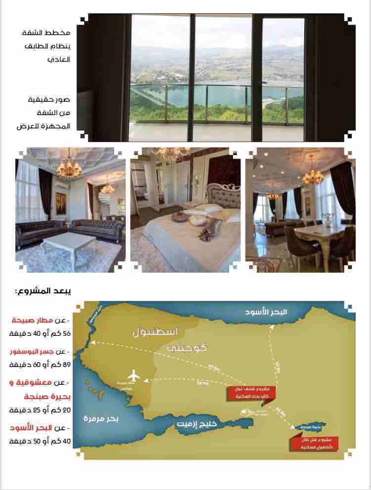 في تركيا بالمدينه الساحره ازميت كوجالي
مشروع ثلاث ابراج جديده بكامل الخدمات المعيشيه استلام فوري
اطلاله رائعه مباشره من البلكونات علي بحيرة ازميت كما بالصور
مساحه الشقه 193م 4غرف وصاله وبلكون...