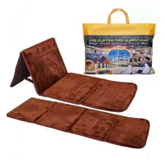 سجادة صلاة ومسند للظهر في آن واحد
تعمل على تخفيف ألام الظهر والركبة
تناسب جميع الأعمار وكبار السن