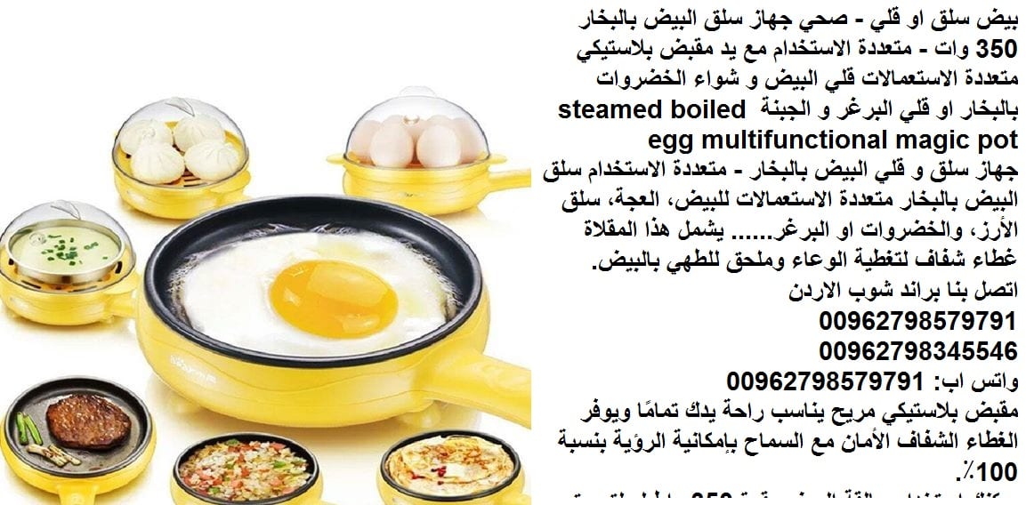 سر سلق البيض بالبخار بطريقة صحيحة | طريقة سلق البيض الصحيحة - ادوات الطبخ boiled egg بيض سلق او قلي - صحي جهاز سلق البيض بالبخار 350 وات - متعددة الاستخدام مع يد