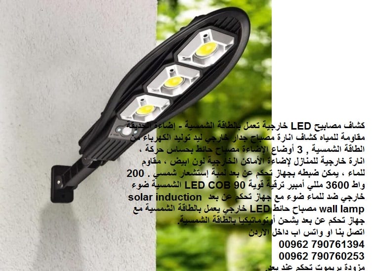 إنارة طاقة شمسية للحدائق كشاف مصابيح LED خارجية تعمل بالطاقة الشمسية - إضاءة الحديقة مقاومة للمياه كشاف