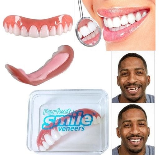 ابتسامة هوليود اسنان علوي مؤقت اكسسوار Perfect Smile اسنان اكسسوار علوية الابتسامة المثالية قشرة و طقم الاسنان