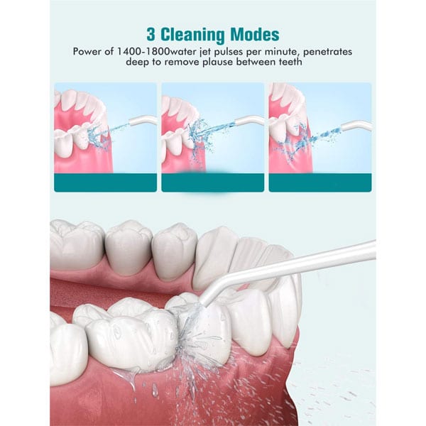 تنظيف بقايا الاكل Electric Oral تنظيف جسر الأسنان بالماء مضخه بديل الخيط شحن جهاز تنظيف الأسنان