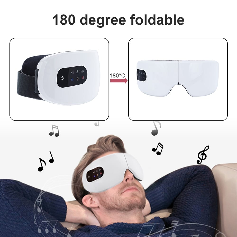 مساج علاجي لمنطقة العينين Eye Massager تساعد على الإسترخاء والنوم تقنية الحرارة علاج الهالات السوداء