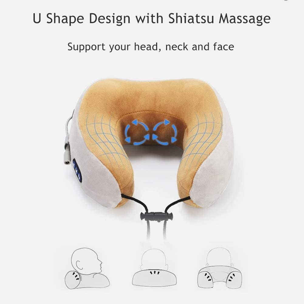 مستلزمات السفر Neck Massager مخدات رقبة للسفر شحن وسادة الرقبة الطبية للنوم والاسترخاء للعضلات