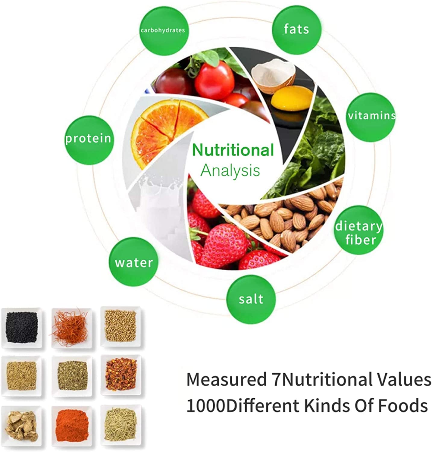 ميزان مطبخ للحمية قياس السعرات الحرارية ميزان الكتروني للحمية يقيس السعرات الحرارية بالطعام Digital Nutrition Food Kitchen
