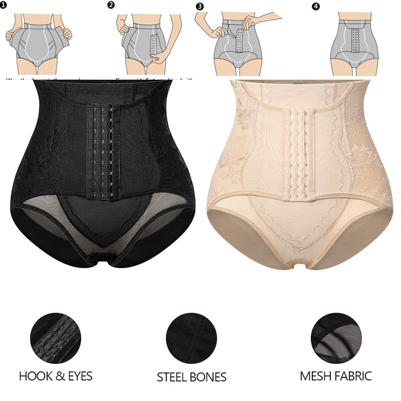 مشد شورت - للبطن والخصر - مشد شورت بعد الولادة : مشدات نسائية - شورت داخلي للتحكم في البطن الارداف Sexy High-Waist