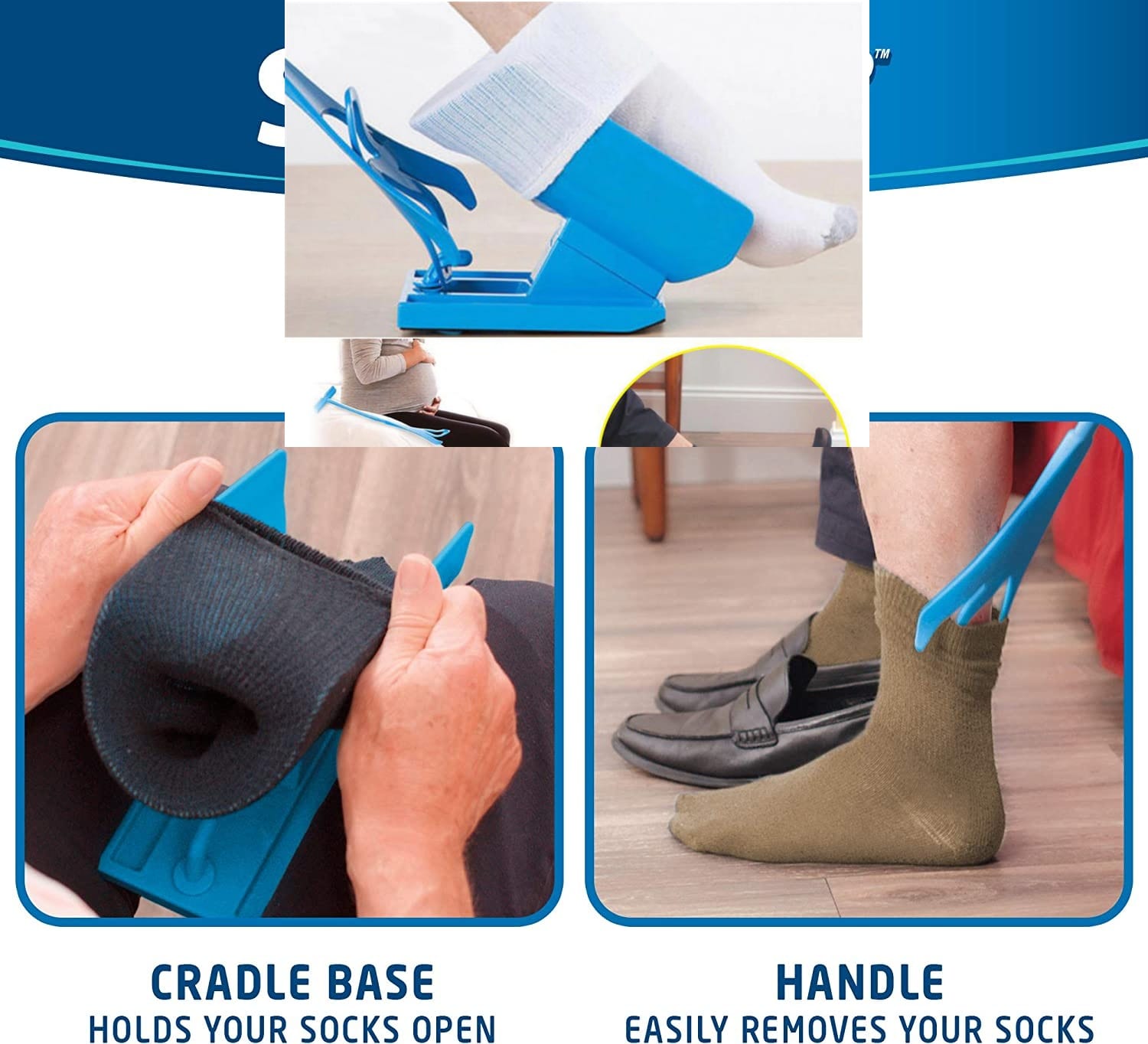 أدوات المساعدة في ارتداء الملابس Sock Slider - مساعد لبس الجوارب لكبار السن والحوامل