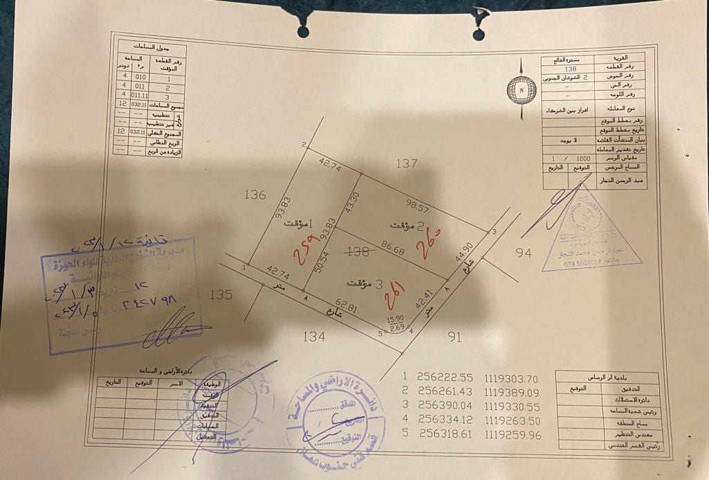 ارض للبيع في مسترة الفالج حوض اشوشان الجنوبي من اراضي جنوب عمان خلف المطار و بجانب المشاريع